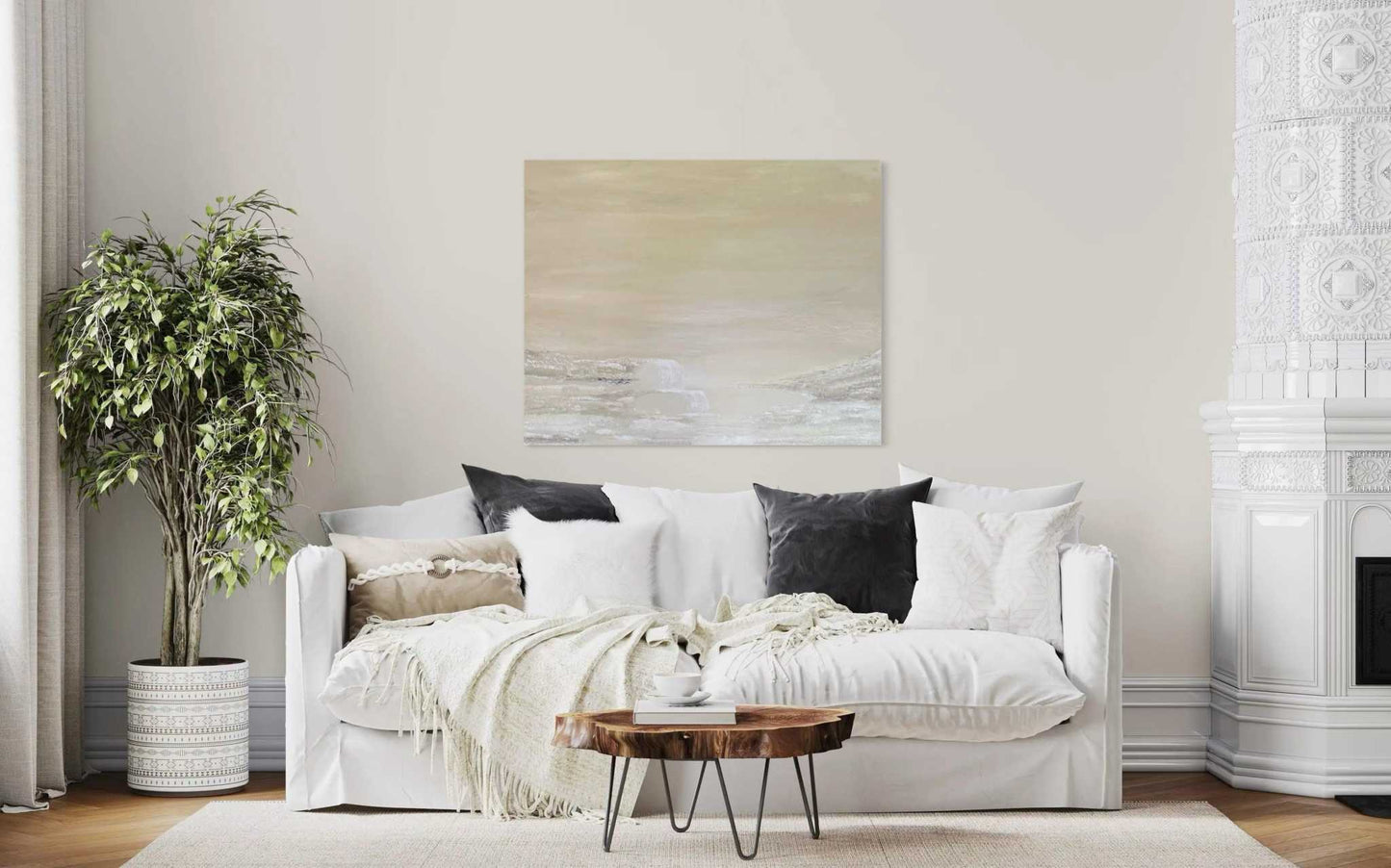 "Mist" OriginalOriginal painting. 80x100cm.
All Original paintings are made with acrylic paint on stretched canvases.
Most of the paint used is from Winsor & Newton to ensure "Mist" Original