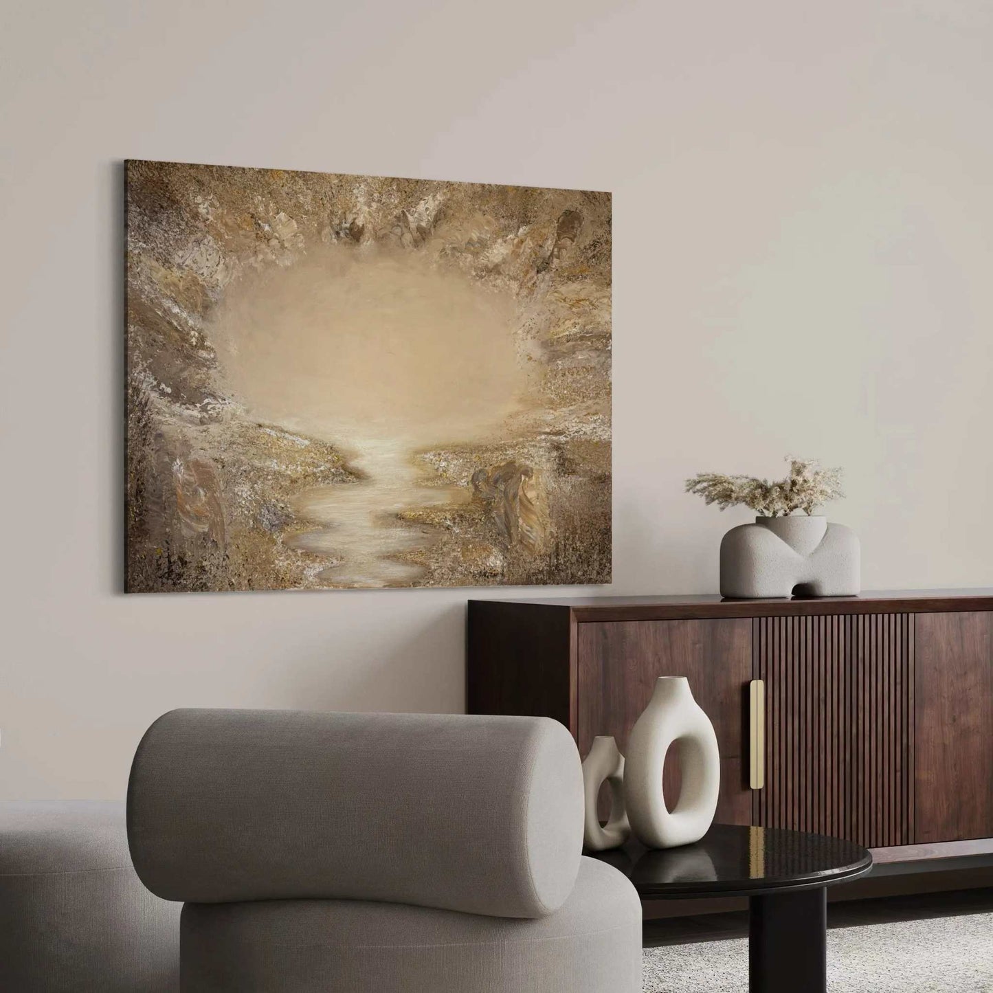 "Cream" OriginalOriginal painting. 90x120cm
All Original paintings are made with acrylic paint on stretched canvases.
Most of the paint used is from Winsor & Newton to ensure "Cream" Original